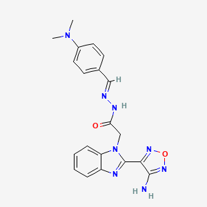 2-[2-(4-amino-1,2,5-oxadiazol-3-yl)-1H-benzimidazol-1-yl]-N'-{(E)-[4-(dimethylamino)phenyl]methylidene}acetohydrazide