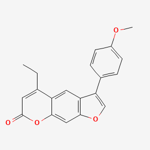 molecular formula C20H16O4 B11609559 5-ethyl-3-(4-methoxyphenyl)-7H-furo[3,2-g]chromen-7-one 