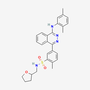 5-{4-[(2,5-dimethylphenyl)amino]phthalazin-1-yl}-2-methyl-N-(tetrahydrofuran-2-ylmethyl)benzenesulfonamide