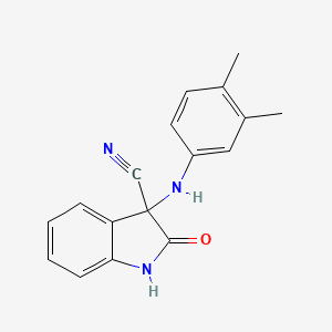 molecular formula C17H15N3O B11609578 3-(3,4-dimethylanilino)-2-oxo-1H-indole-3-carbonitrile CAS No. 380644-03-1