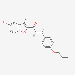 (2E)-1-(5-fluoro-3-methyl-1-benzofuran-2-yl)-3-(4-propoxyphenyl)prop-2-en-1-one