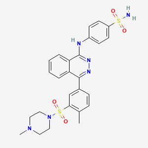 4-((4-(4-Methyl-3-((4-methylpiperazin-1-yl)sulfonyl)phenyl)phthalazin-1-yl)amino)benzenesulfonamide