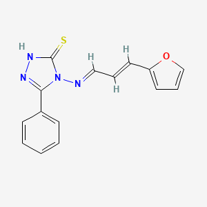 4-((3-(2-Furyl)-2-propenylidene)amino)-5-phenyl-4H-1,2,4-triazole-3-thiol