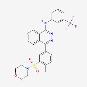 molecular formula C26H23F3N4O3S B11609699 4-[4-methyl-3-(morpholin-4-ylsulfonyl)phenyl]-N-[3-(trifluoromethyl)phenyl]phthalazin-1-amine 