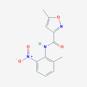 molecular formula C12H13N3O4 B116097 5-methyl-N-(2-methyl-6-nitrophenyl)-1,2-oxazole-3-carboxamide CAS No. 145440-94-4
