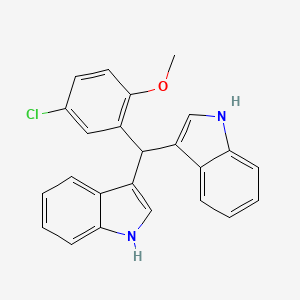 3-[(5-chloro-2-methoxyphenyl)(1H-indol-3-yl)methyl]-1H-indole