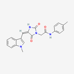 2-[(4E)-4-[(1-Methyl-1H-indol-3-YL)methylidene]-2,5-dioxoimidazolidin-1-YL]-N-(4-methylphenyl)acetamide