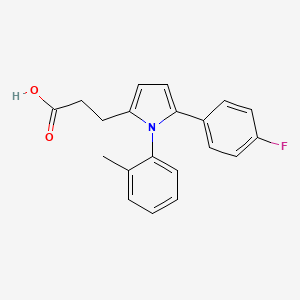 3-[5-(4-fluorophenyl)-1-(2-methylphenyl)-1H-pyrrol-2-yl]propanoic acid