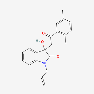 3-[2-(2,5-dimethylphenyl)-2-oxoethyl]-3-hydroxy-1-(prop-2-en-1-yl)-1,3-dihydro-2H-indol-2-one