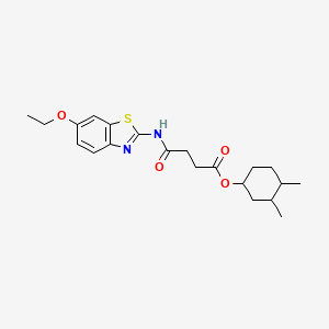 3,4-Dimethylcyclohexyl 4-[(6-ethoxy-1,3-benzothiazol-2-yl)amino]-4-oxobutanoate