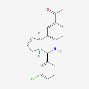 1-[(3aS,4R,9bR)-4-(3-chlorophenyl)-3a,4,5,9b-tetrahydro-3H-cyclopenta[c]quinolin-8-yl]ethanone