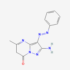 2-amino-5-methyl-3-[(E)-phenyldiazenyl]pyrazolo[1,5-a]pyrimidin-7(6H)-one