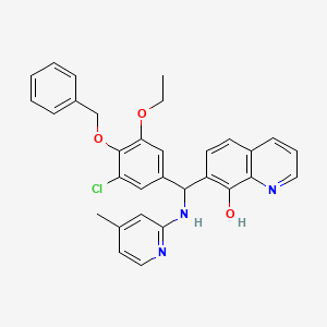 7-{[4-(Benzyloxy)-3-chloro-5-ethoxyphenyl][(4-methylpyridin-2-yl)amino]methyl}quinolin-8-ol