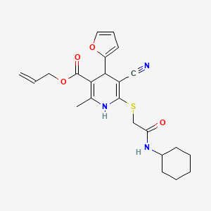 Prop-2-en-1-yl 5-cyano-6-{[2-(cyclohexylamino)-2-oxoethyl]sulfanyl}-4-(furan-2-yl)-2-methyl-1,4-dihydropyridine-3-carboxylate