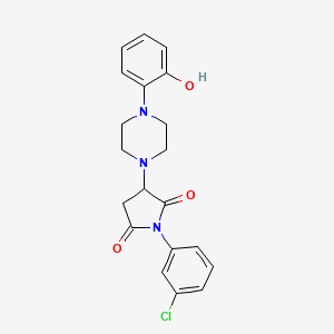 1-(3-Chlorophenyl)-3-[4-(2-hydroxyphenyl)piperazin-1-yl]pyrrolidine-2,5-dione