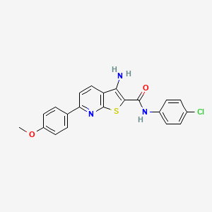 3-amino-N-(4-chlorophenyl)-6-(4-methoxyphenyl)thieno[2,3-b]pyridine-2-carboxamide