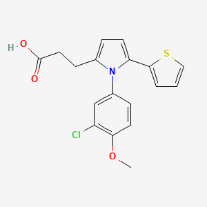 3-[1-(3-chloro-4-methoxyphenyl)-5-(thiophen-2-yl)-1H-pyrrol-2-yl]propanoic acid