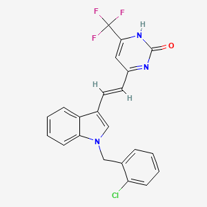 4-{(E)-2-[1-(2-chlorobenzyl)-1H-indol-3-yl]ethenyl}-6-(trifluoromethyl)pyrimidin-2(1H)-one