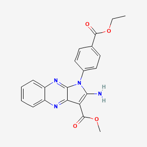 molecular formula C21H18N4O4 B11609992 methyl 2-amino-1-[4-(ethoxycarbonyl)phenyl]-1H-pyrrolo[2,3-b]quinoxaline-3-carboxylate 