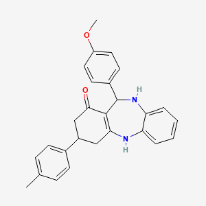 11-(4-methoxyphenyl)-3-(4-methylphenyl)-2,3,4,5,10,11-hexahydro-1H-dibenzo[b,e][1,4]diazepin-1-one