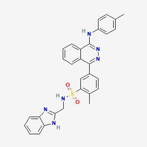 molecular formula C30H26N6O2S B11610032 N-(1H-benzimidazol-2-ylmethyl)-2-methyl-5-{4-[(4-methylphenyl)amino]phthalazin-1-yl}benzenesulfonamide 