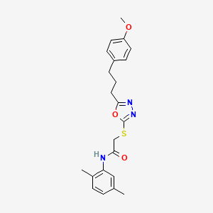 N-(2,5-dimethylphenyl)-2-({5-[3-(4-methoxyphenyl)propyl]-1,3,4-oxadiazol-2-yl}sulfanyl)acetamide