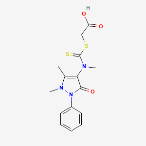 {[(1,5-dimethyl-3-oxo-2-phenyl-2,3-dihydro-1H-pyrazol-4-yl)(methyl)carbamothioyl]sulfanyl}acetic acid