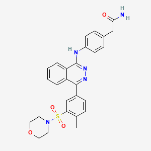 2-[4-({4-[4-Methyl-3-(morpholin-4-ylsulfonyl)phenyl]phthalazin-1-yl}amino)phenyl]acetamide