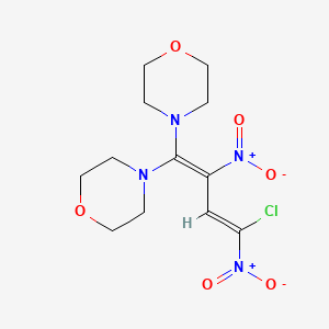 molecular formula C12H17ClN4O6 B11610148 4-[(3Z)-4-chloro-1-morpholino-2,4-dinitro-buta-1,3-dienyl]morpholine 