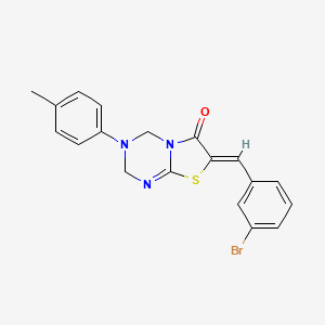 (7Z)-7-(3-bromobenzylidene)-3-(4-methylphenyl)-3,4-dihydro-2H-[1,3]thiazolo[3,2-a][1,3,5]triazin-6(7H)-one