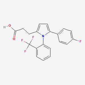 3-[5-(4-Fluorophenyl)-1-[2-(trifluoromethyl)phenyl]-1H-pyrrol-2-YL]propanoic acid