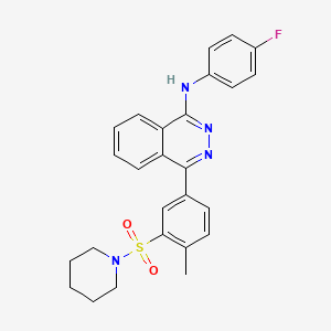 N-(4-fluorophenyl)-4-[4-methyl-3-(piperidin-1-ylsulfonyl)phenyl]phthalazin-1-amine