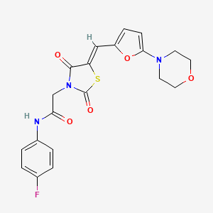 N-(4-fluorophenyl)-2-[(5Z)-5-{[5-(morpholin-4-yl)furan-2-yl]methylidene}-2,4-dioxo-1,3-thiazolidin-3-yl]acetamide