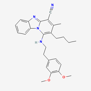 2-Butyl-1-{[2-(3,4-dimethoxyphenyl)ethyl]amino}-3-methylpyrido[1,2-a]benzimidazole-4-carbonitrile