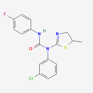 1-(3-Chlorophenyl)-3-(4-fluorophenyl)-1-(5-methyl-4,5-dihydro-1,3-thiazol-2-yl)urea