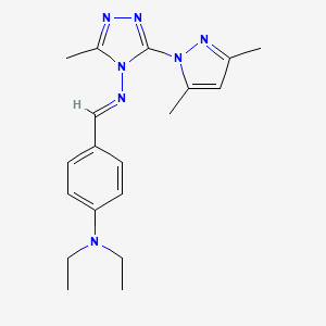 N-{(E)-[4-(diethylamino)phenyl]methylidene}-3-(3,5-dimethyl-1H-pyrazol-1-yl)-5-methyl-4H-1,2,4-triazol-4-amine