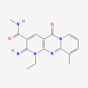 7-ethyl-6-imino-N,11-dimethyl-2-oxo-1,7,9-triazatricyclo[8.4.0.03,8]tetradeca-3(8),4,9,11,13-pentaene-5-carboxamide