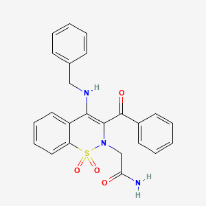 2-[4-(benzylamino)-1,1-dioxido-3-(phenylcarbonyl)-2H-1,2-benzothiazin-2-yl]acetamide