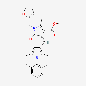 methyl (4Z)-4-{[1-(2,6-dimethylphenyl)-2,5-dimethyl-1H-pyrrol-3-yl]methylidene}-1-(furan-2-ylmethyl)-2-methyl-5-oxo-4,5-dihydro-1H-pyrrole-3-carboxylate