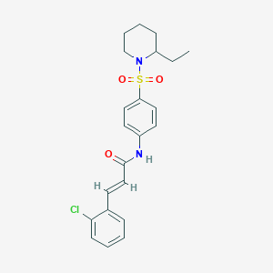 (2E)-3-(2-chlorophenyl)-N-{4-[(2-ethylpiperidin-1-yl)sulfonyl]phenyl}prop-2-enamide