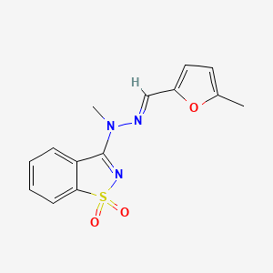 5-Methyl-2-furaldehyde (1,1-dioxido-1,2-benzisothiazol-3-yl)(methyl)hydrazone