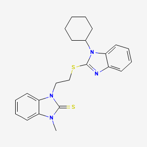 1-[2-(1-Cyclohexylbenzimidazol-2-ylthio)ethyl]-3-methyl-3-hydrobenzimidazole-2-thione