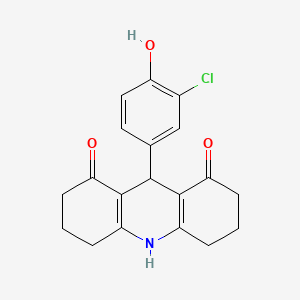 9-(3-chloro-4-hydroxyphenyl)-3,4,6,7,9,10-hexahydroacridine-1,8(2H,5H)-dione