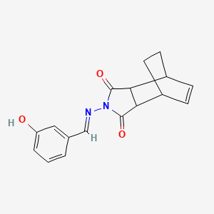 2-{[(E)-(3-hydroxyphenyl)methylidene]amino}-3a,4,7,7a-tetrahydro-1H-4,7-ethanoisoindole-1,3(2H)-dione