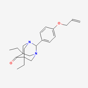 2-(4-Allyloxy-phenyl)-5,7-diethyl-1,3-diaza-tricyclo[3.3.1.1*3,7*]decan-6-one