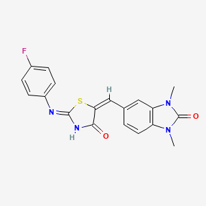 2H-1,3-Benzimidazol-2-one, 5-[[2-[(4-fluorophenyl)imino]dihydro-4-oxo-5(2H)-thiazolyliden]methyl]-1,3-dihydro-1,3-dimethyl-