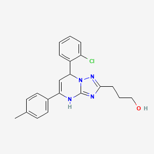 3-[7-(2-Chlorophenyl)-5-(4-methylphenyl)-4,7-dihydro[1,2,4]triazolo[1,5-a]pyrimidin-2-yl]propan-1-ol