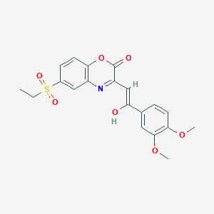 (3E)-3-[2-(3,4-dimethoxyphenyl)-2-oxoethylidene]-6-(ethylsulfonyl)-3,4-dihydro-2H-1,4-benzoxazin-2-one