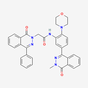 N-[5-(3-methyl-4-oxo-3,4-dihydrophthalazin-1-yl)-2-(morpholin-4-yl)phenyl]-2-(1-oxo-4-phenylphthalazin-2(1H)-yl)acetamide