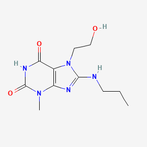 7-(2-hydroxyethyl)-3-methyl-8-(propylamino)-1H-purine-2,6(3H,7H)-dione